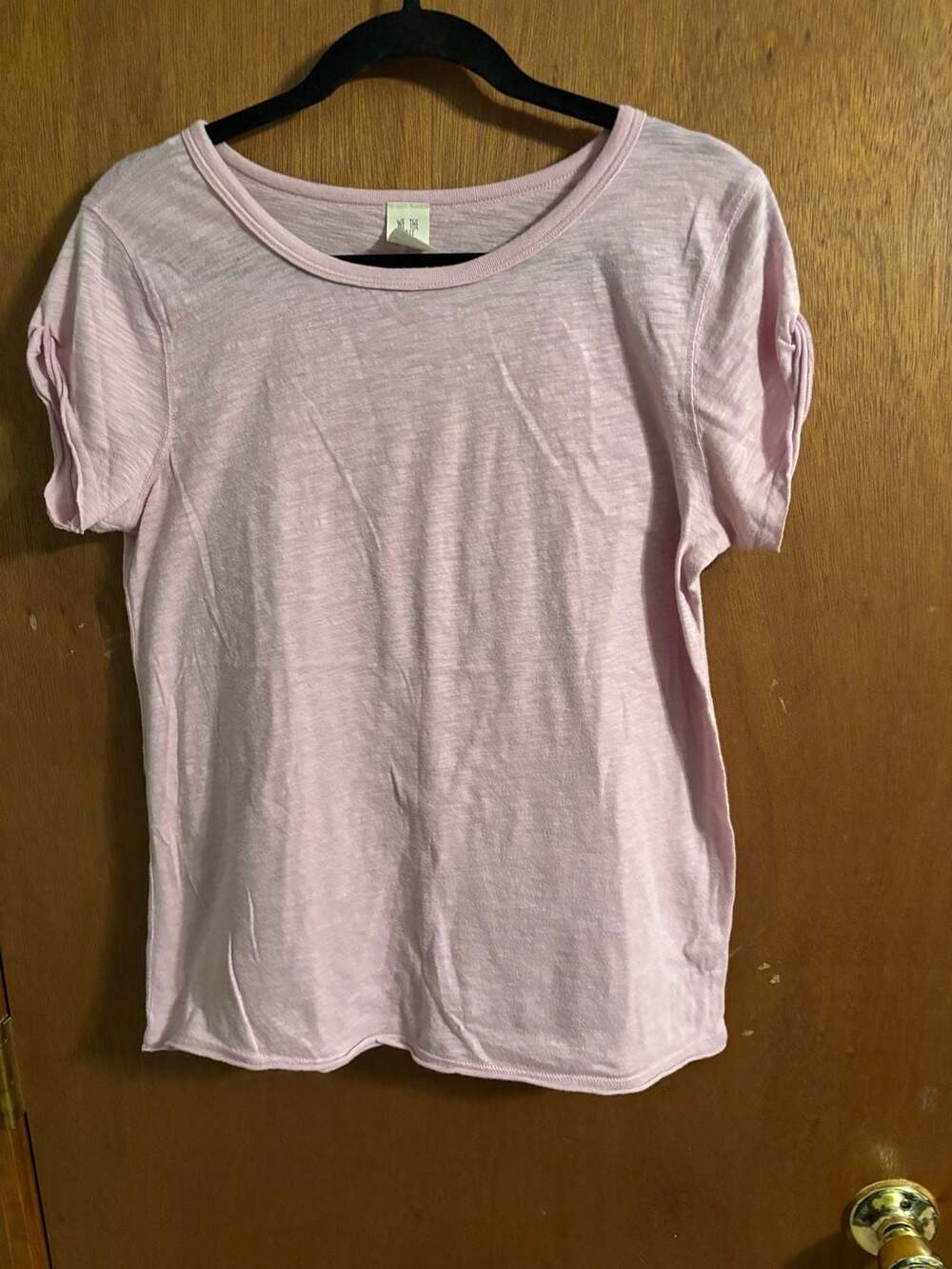 We The Free Pink Slub Knit Short Sleeve Crewneck T-Shirt Size Large